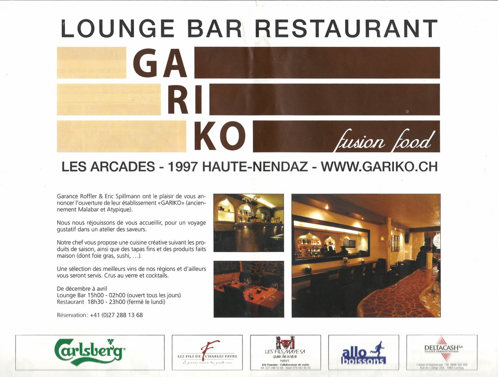 Article Echo de la Printse - Gariko Lounge Bar Restaurant